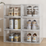 Shoe Storage Box Supplier - Moisture-Proof Transparent Plastic Stackable