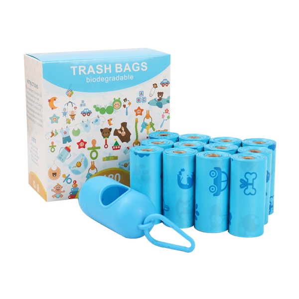 宠物粪便袋生产商-蓝色可生物降解加厚强韧