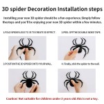 Halloween Sticker Factory - 3D Spider Wall Haunted House Decoration