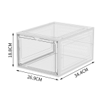 Shoe Storage Box Supplier - Moisture-Proof Transparent Plastic Stackable