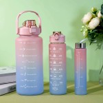 Water Bottle Set Supplier - 3in 1 Sport Half Gallon Plastic Bottle