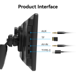 CarPlay Adapter Factory - 8-Inch HD Wireless Magnetic Dash Cam