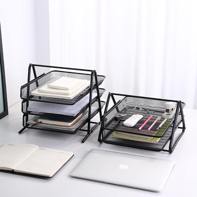 Document Tray Supplier - Metal Mesh Office Desk Organizer