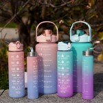 Water Bottle Set Supplier - 3in 1 Sport Half Gallon Plastic Bottle
