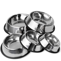 Pet Feeding Bowl Factory - Custom Logo Stainless Steel Rubber Base