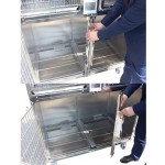 Cat Show Cage Manufacturer - Stainless Steel Two Door Oxygen Cage