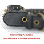 钉钉狗项圈厂家-PU皮革尖钉铆钉设计