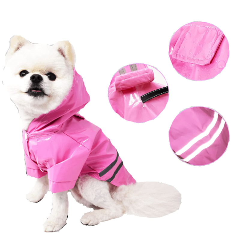 小狗雨披厂家-PU反光透气防水