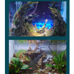 水族装饰厂家-山景石树岩洞