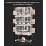 鸟鸽笼厂家-三层金属带架可拆卸