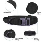 战术狗项圈厂家-可调尼龙背带重金属