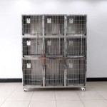 Veterinary Cage Factory - Nine Compartments Stainless Steel