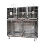 Veterinary Cage Supplier - Stainless Steel Two Stage Five Compartments