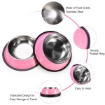 Pet Feeding Bowl Factory - Custom Logo Stainless Steel Rubber Base