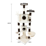 猫爬架厂家-木质现代爬树带球塔