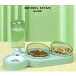 自动宠物喂食器厂家-15度倾斜360度旋转双碗