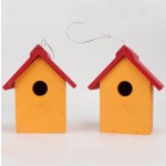 木质鸟屋厂家-彩色悬挂花园装饰