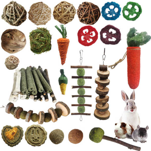 Small Animal Toys Supplier - Apple Wood Sticks for Teeth Care