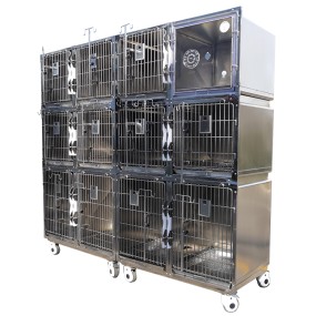 Veterinary Cage Factory - Twelve Compartments Hospital Quality