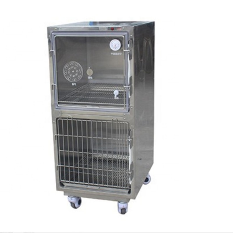 Cat Show Cage Manufacturer - Stainless Steel Two Door Oxygen Cage