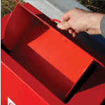 宠物垃圾桶厂家-金属户外容器带标识牌