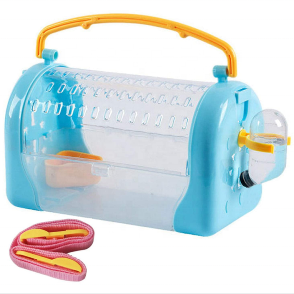 仓鼠旅行箱厂家-便携带水瓶可调带