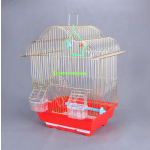 鸟笼厂家-金色圆顶经济旅行悬挂笼