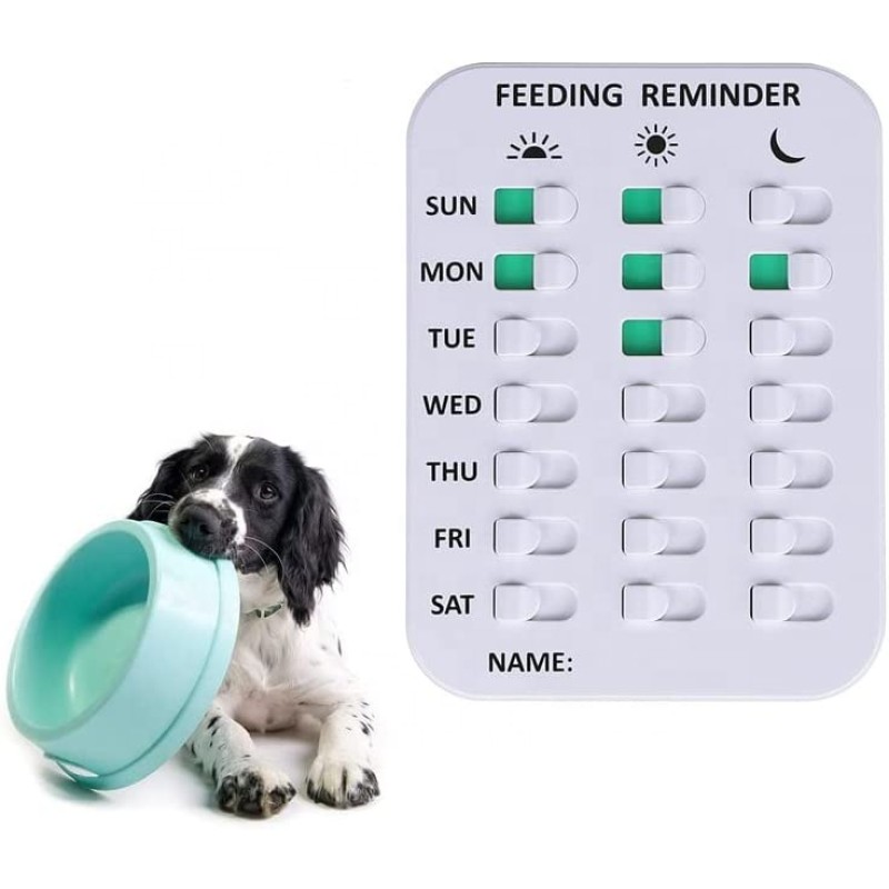 Pet Feeding Reminder Factory - Magnetic 3 Times a Day Sticker