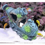 树脂战舰装饰厂家-海盗船形鱼缸装饰