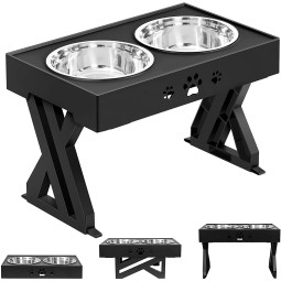 Dog Bowl Factory - Luxury Adjustable Height Elevated Non-Slip