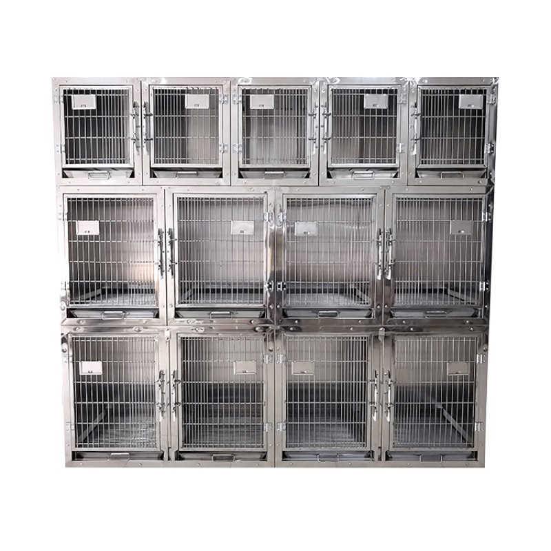 Veterinary Cage Supplier - Three-Storey Thirteen Compartments