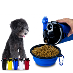 Dog Travel Bottle Supplier - 2 in 1 Food Water Storage Container