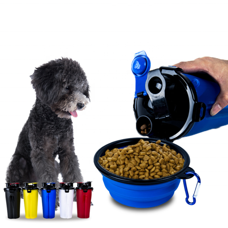 Dog Travel Bottle Supplier - 2 in 1 Food Water Storage Container