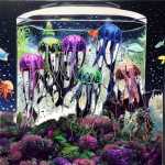 Aquarium Decorations Factory - Plastic Jellyfish Luminous Cylinder