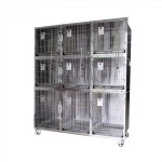 Veterinary Cage Factory - Nine Compartments Stainless Steel