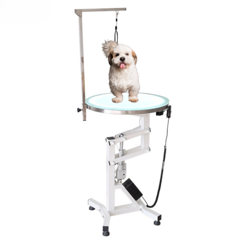 Pet Grooming Table Supplier - LED Electric Lifting Round Design