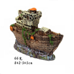 树脂战舰装饰厂家-海盗船形鱼缸装饰