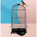 金丝雀鸟笼厂家-圆形铁金属办公家用