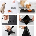 Pet Food Mat Supplier - Silicone Waterproof Non-Slip Tray