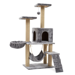 Cat Condo Supplier - Wood Modern Climbing Tree with Ball Tower