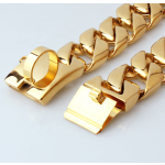 狗狗链项圈厂家-32mm雕刻18K镀金