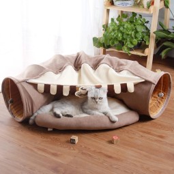 Cat Play Bed Manufacturer - 2-in-1 Collapsible Tunnel Tubes