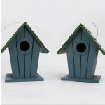 木质鸟屋厂家-彩色悬挂花园装饰