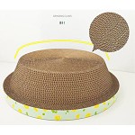 纸板抓板厂家-椭圆形高密度带猫薄荷