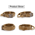 战术狗项圈厂家-可调尼龙背带重金属