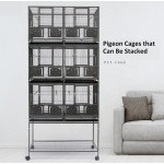 鸟笼厂家-三层可堆叠分隔繁殖笼