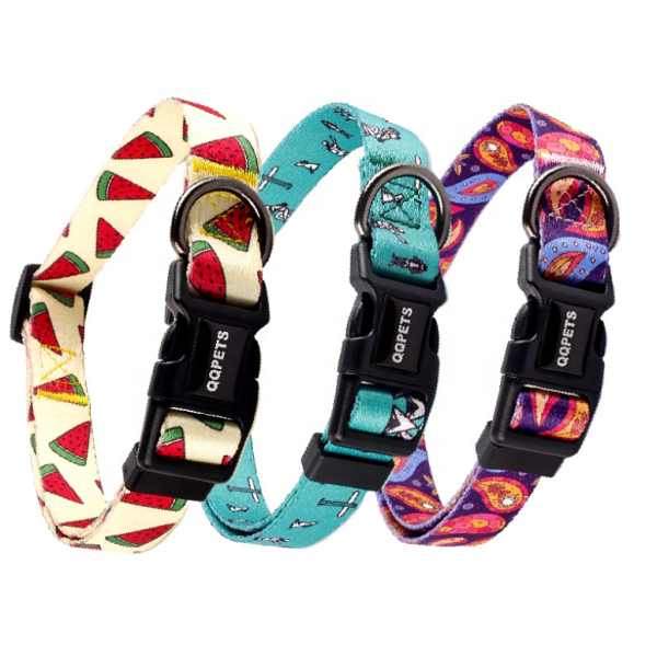 宠物狗项圈厂家-可定制印花logo涤纶柔软