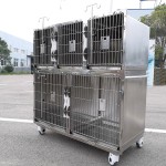 Veterinary Cage Supplier - Stainless Steel Two Stage Five Compartments