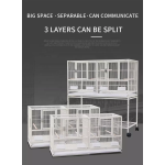 鸟鸽笼厂家-三层金属带架可拆卸