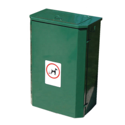 Pet Waste Bin Supplier - Metal Outdoor Container with Sign Board